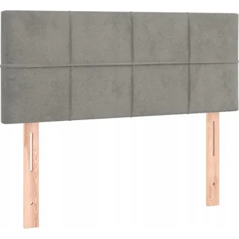 Čelo postele sametové nastavitelné světle šedé 90x5x78/88 cm