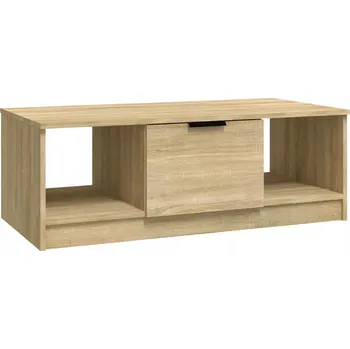 Konferenční stolek Konferenční stolek s přihrádkami, dub sonoma, 102x50x36 cm