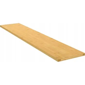 police Nástěnná police z bambusu, rustikální, 100x20x1,5 cm