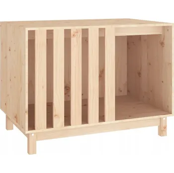 Bouda pro psa Psí bouda z masivního borovicového dřeva, 90x60x67 cm, přírodní barva