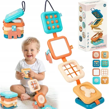 Hračka pro nejmenší Montessori senzorická kostka, vzdělávací hračka rozkládací pro děti