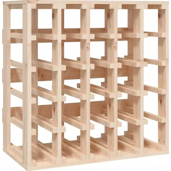 Stojan na víno Stojan na víno z masivního borovicového dřeva, 58,5 x 33 x 60,5 cm, neošetřený