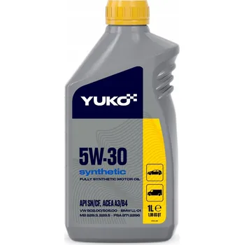 Motorový olej Motorový olej YUKO SYNTHETIC 5W-30 A3/B4 VW 502/505 BMW LL-01 RN 0710/00 5L