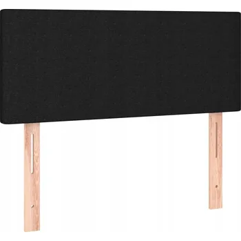Čelo postele nastavitelné, černé, 100 x 5 x 78/88 cm, látka, dřevo