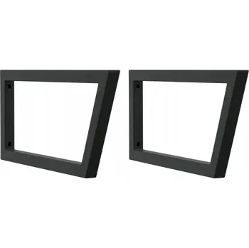 police Trapézové ocelové držáky na police černé 25x55 cm