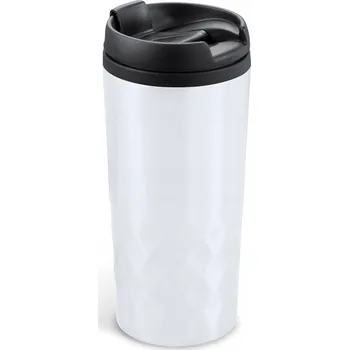 Termohrnek Termohrnek kovový cestovní s víčkem 310ml bílý