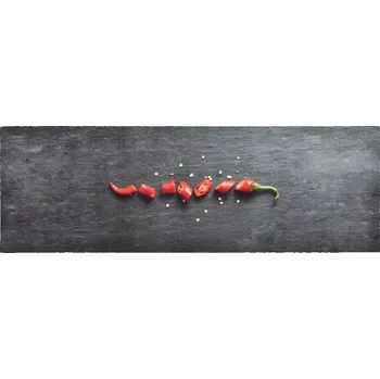 Rohožka Módní podlahová rohož s potiskem papričky, protiskluzová, 180 x 60 cm,