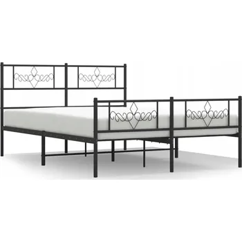 Postel Manželská postel kovová G02V 140x200 černá