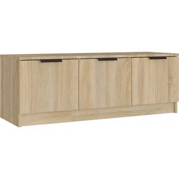 Televizní stolek TV stolek se dvířky, dub sonoma, 102x35x36,5 cm