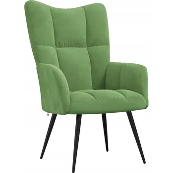 Křeslo Křeslo Prošívané Sametové Světle Zelené 61x70x96,5 cm