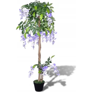 umělá květina Umělá Wisteria, 120 cm, 420 Listů, 18 Svazků Květů