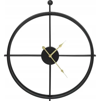 Hodiny Nástěnné hodiny, černé, 52 cm, železo