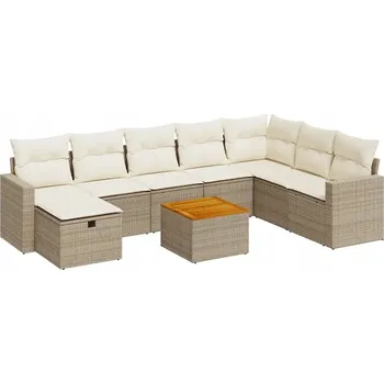 Sedací souprava Béžová sedací souprava z PE ratanu, rozměry: 65,5 x 62 x 69 cm