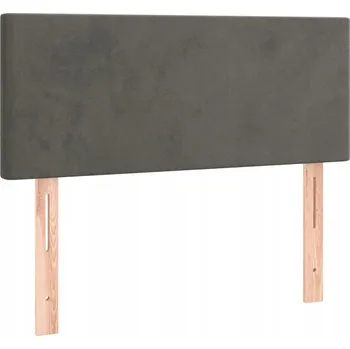 Čelo postele sametové nastavitelné tmavě šedé 90x5x78/88 cm