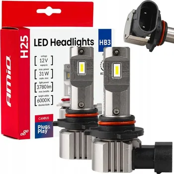 Autožárovka LED autožárovky H25 CANBUS HB3 9005 12V 31W AMIO-04714