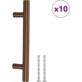 Nábytkové kování Nábytkové Úchytky Nerezová Ocel T-tvar Bronzová 150x32mm Rozteč Otvorů 96mm