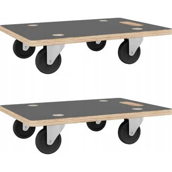 Transportní vozík na kolečkách, překližka, 60x40x11,5 cm, Max. nosnost 250 kg