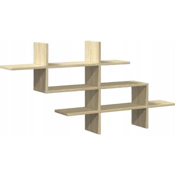 police Nástěnná police z dřevotřísky, dub sonoma, 124,5 x 18 x 60,5 cm