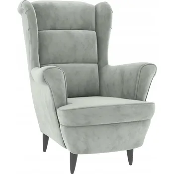 Křeslo Křeslo Čalouněné Sametem Stabilní Světle Šedé 74x84x100 cm