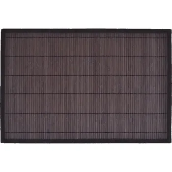 prostírání Sada 6 Bambusových Prostírání na Stůl, Tmavě Hnědá, 30x45 cm, Protiskluzové