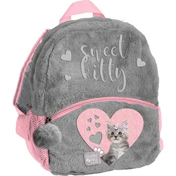 Školní batoh Školní batoh Paso s jednou přihrádkou, odstíny šedé a stříbrné, 10 l