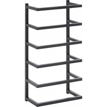 Věšák Stojanový věšák na ručníky, ocelový, černý, 24x12x48 cm