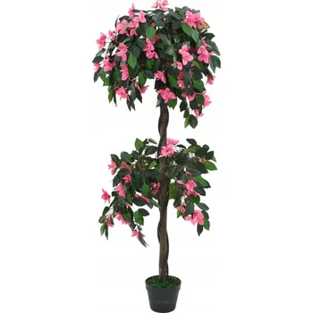 umělá květina Umělý Rododendron v Květináči, Zelený a Růžový, 155 cm