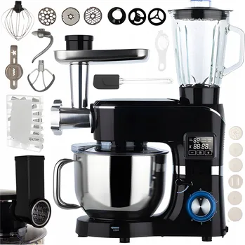 Kuchyňský robot Planetární Kuchyňský Robot 2000W s 1,5L Mixérem, Vyhřívanou Mísou a Mlýnkem na Maso
