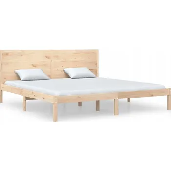 Postel Rám postele z masivního borovicového dřeva 205,5 x 205,5 x 100 cm
