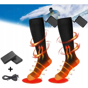 Pánské ponožky VYHŘÍVANÉ ZIMNÍ PONOŽKY ELEKTRICKÉ TERMO BATERIE AKU 2*5000MAH