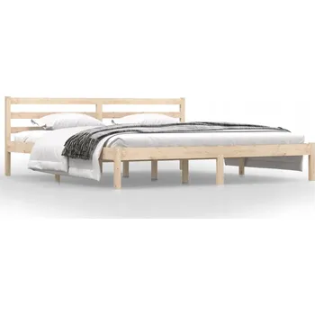 Postel Rám postele z masivního borovicového dřeva, 205,5 x 185,5 x 69,5 cm, neošetřený