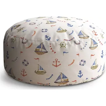 Taburet Sablio Taburet Circle Na vlnách oceánu: 38x48 cm