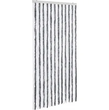 Síť proti hmyzu Závěs proti hmyzu, šenilkový, 100 x 220 cm, šedo-bílý