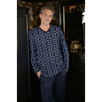 Pyžamo dlouhé pánské RINGELLA (5541212-21), Velikost 48, Barva tmavě modrá