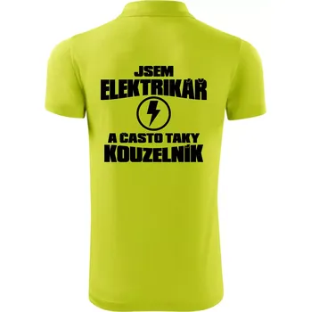 Pánská košile Elektrikář kouzelník - Polokošile Victory sportovní (dresovina) - M ( Limetková )