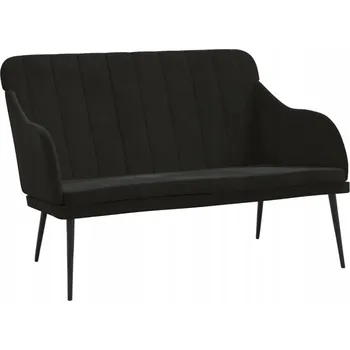 Zahradní lavice Sametová lavice s nakloněným opěradlem, černá, 110x76x80 cm