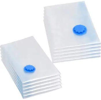 Úložný box Vakuové pytle pro skladování, Bezbarvé/Modré, 120x70 cm a 80x60 cm