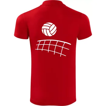 Pánská košile Volejbalová síť - Polokošile Victory sportovní (dresovina) - L ( Červená )
