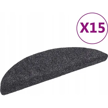 Nášlap na schod Nášlapy na schody protiskluzové jehličkované, tmavě šedé, 56x17x3 cm, 15 ks