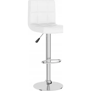 Barová židle Barová Židle barová židle s nastavitelnou výškou, otočná, bílá, 40x47x(90-111) cm