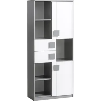 Knihovna Systém "GUMI" G2 (Regál 2D 2S) - Barva: bílý brilant