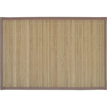 Prostěradlo Ručně vyrobené bambusové podložky, hnědé, 30 x 45 cm, 6 ks