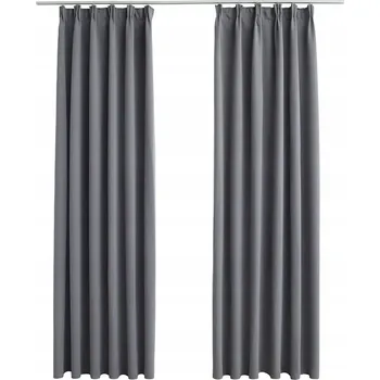 Prostěradlo Zatemňovací závěsy, šedé, 140 x 175 cm, polyester, 2 kusy