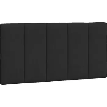 Sametový Polštář čelo postele s funkcí LED upevnění, černý, 100x3x45 cm