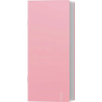 Diář Baloušek Tisk - Božka - Color - měsíční diář 2026, růžová, 7,9 × 17,9 cm