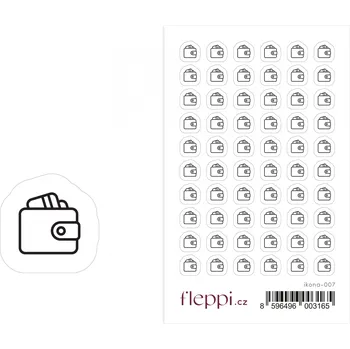 samolepka Fleppi Samolepky ikonky – Peněženka