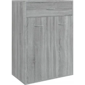 Šatní skříň Skříňka na boty z dřevotřísky, šedá dub sonoma, 60x35x84 cm