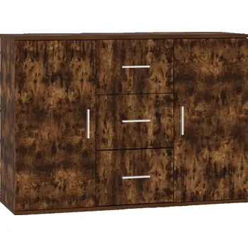 Komoda Minimalistická skříňka z dřevotřísky, kouřový dub, 91x29 cm