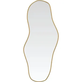 Zrcadlo Kosmetické nástěnné Zrcadlo s PVC rámem, zlaté, 80 x 35 cm, 4 mm