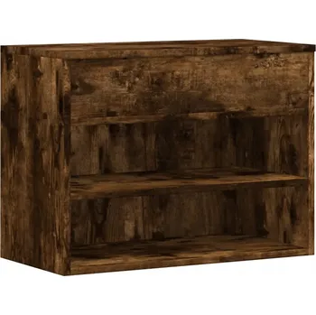 Botník Lavice na boty se 2 policemi a úložným prostorem, kouřový dub, 60x30x45 cm